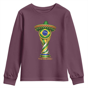 Brazil Football Supporter Gift Youth Sweatshirt Vai Brasil