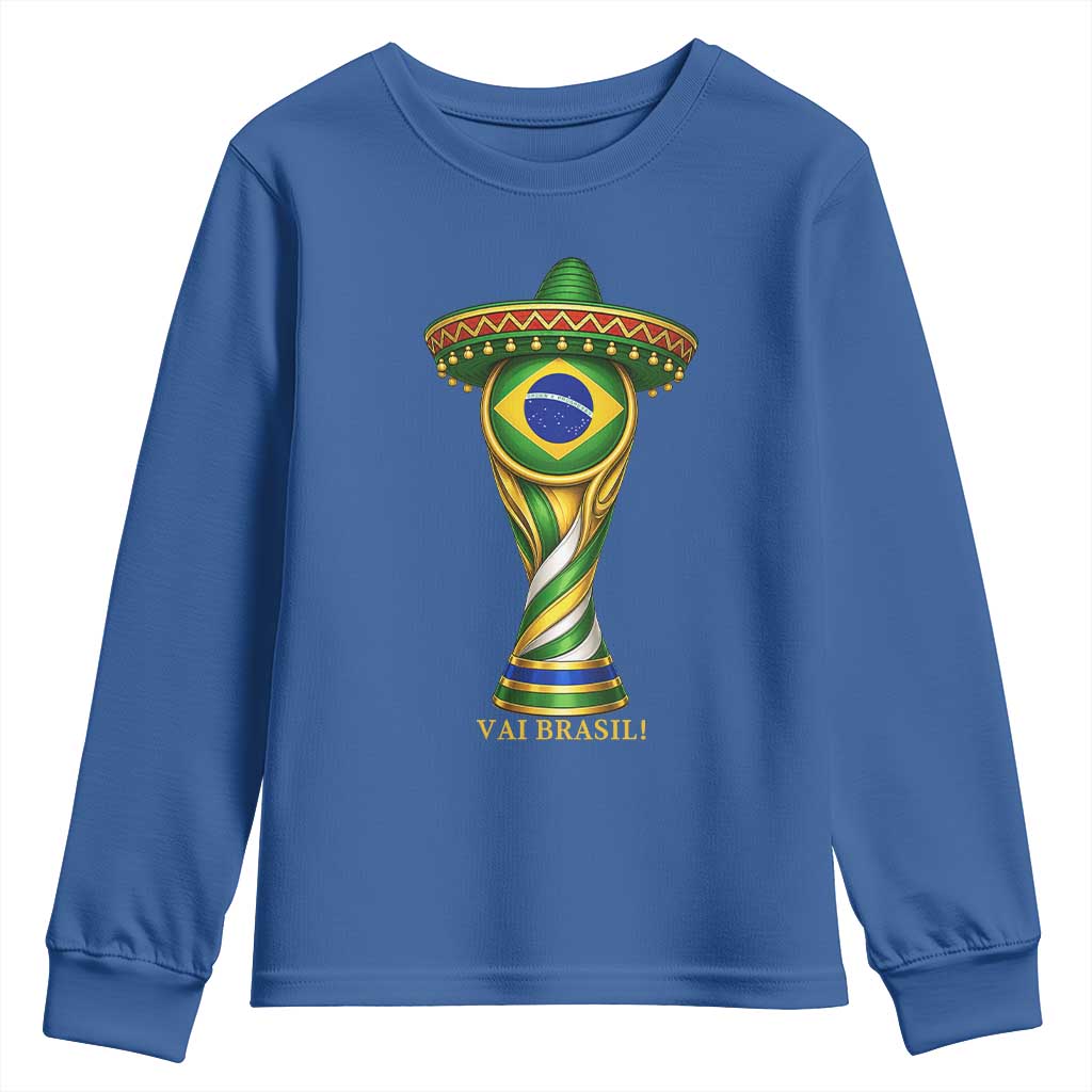 Brazil Football Supporter Gift Youth Sweatshirt Vai Brasil