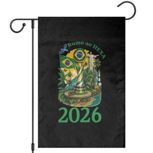 Rumo Ao Hexa Garden Flag Brazil Soccer Fan 2026 Graphic