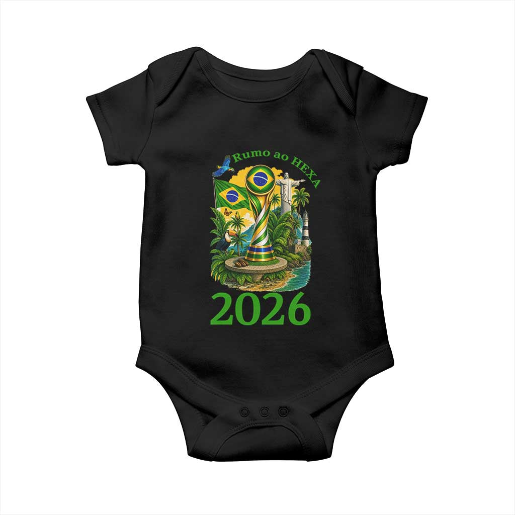 Rumo Ao Hexa Baby Onesie Brazil Soccer Fan 2026 Graphic