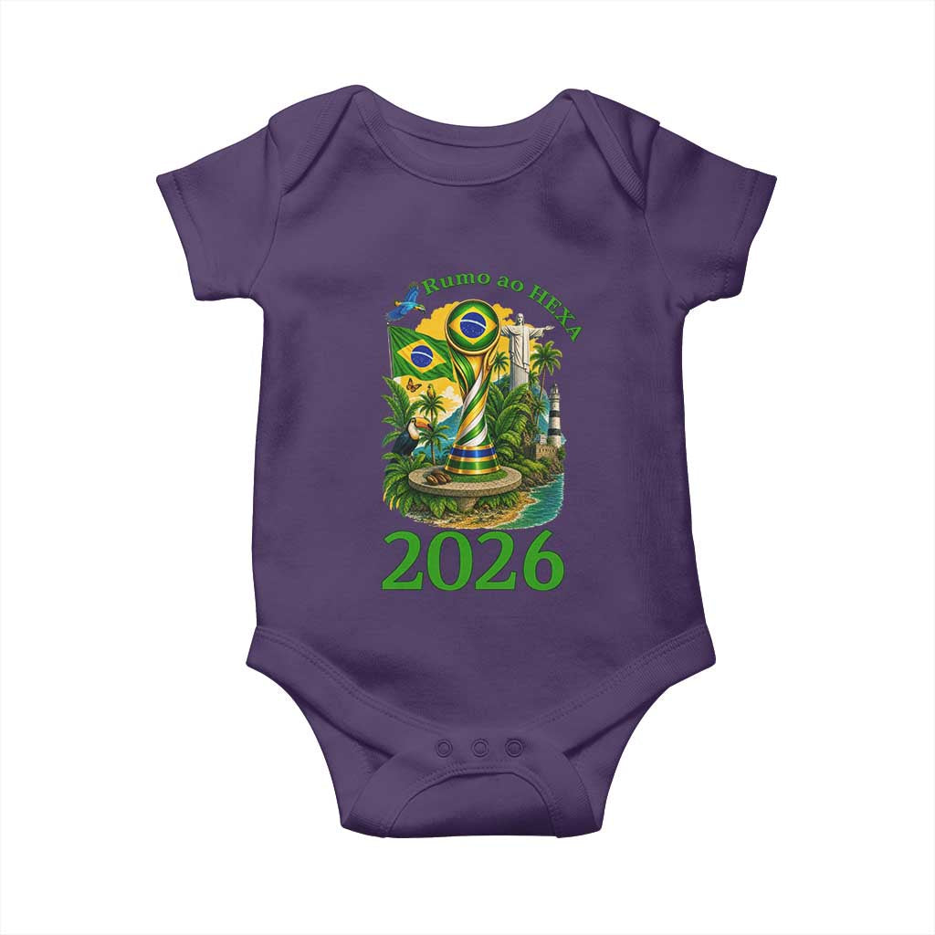 Rumo Ao Hexa Baby Onesie Brazil Soccer Fan 2026 Graphic
