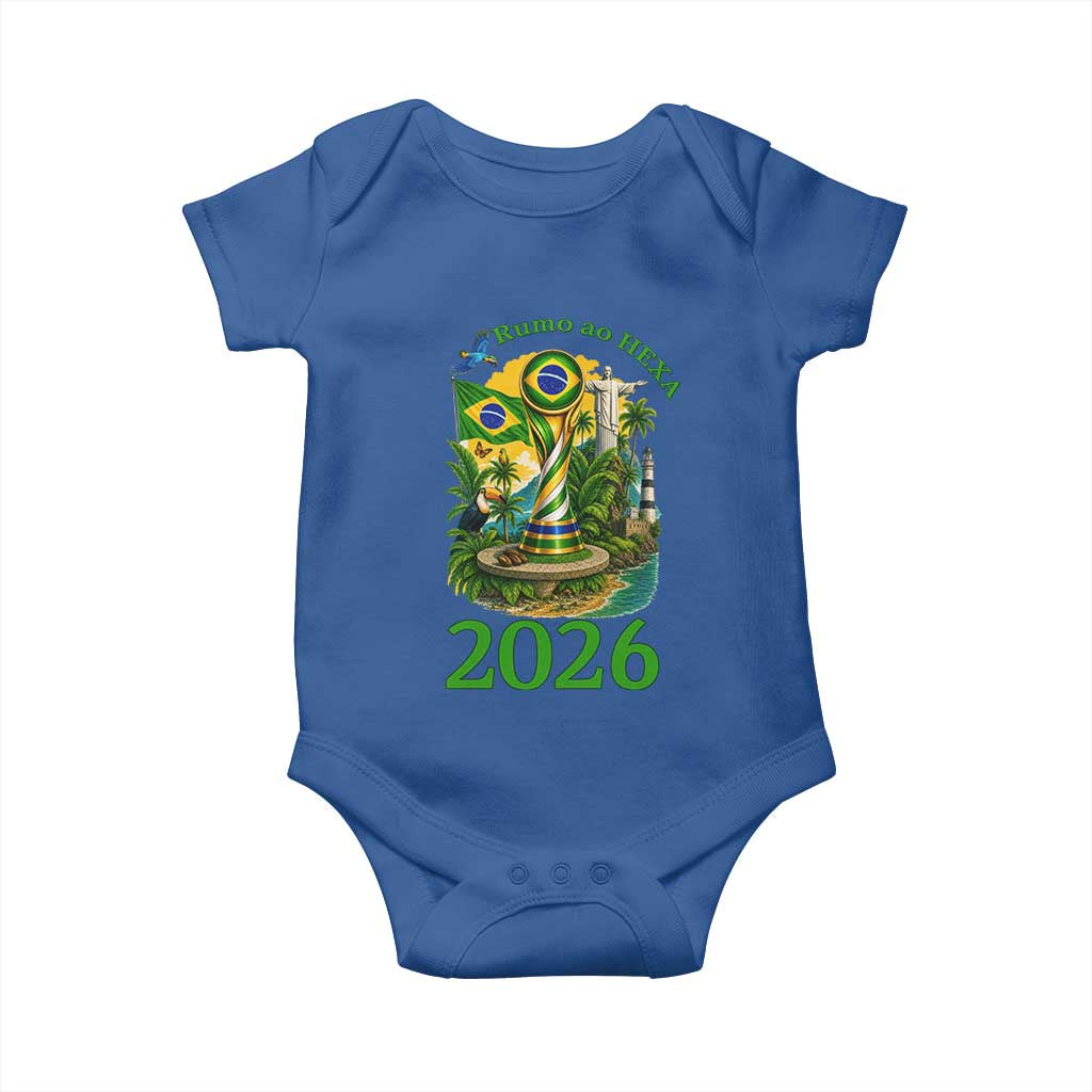 Rumo Ao Hexa Baby Onesie Brazil Soccer Fan 2026 Graphic