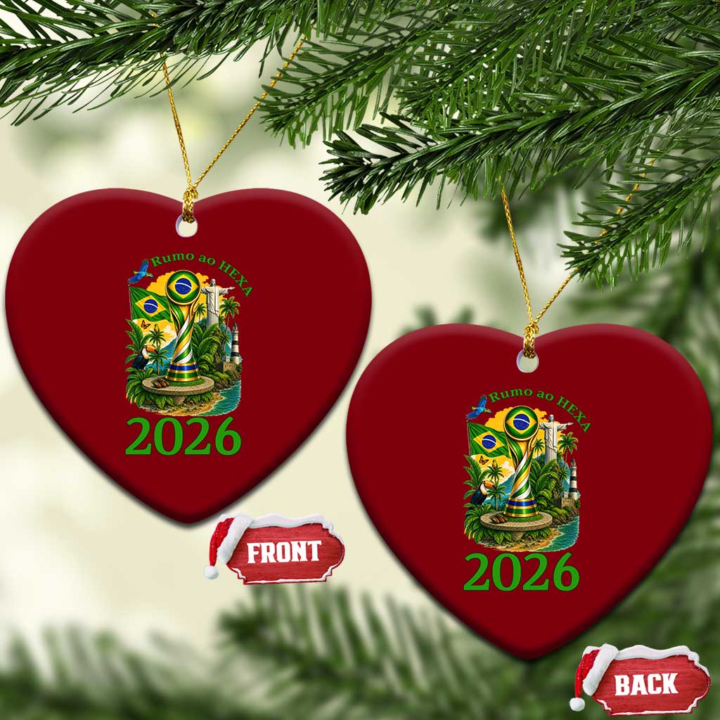 Rumo Ao Hexa Ceramic Ornament Brazil Soccer Fan 2026 Graphic