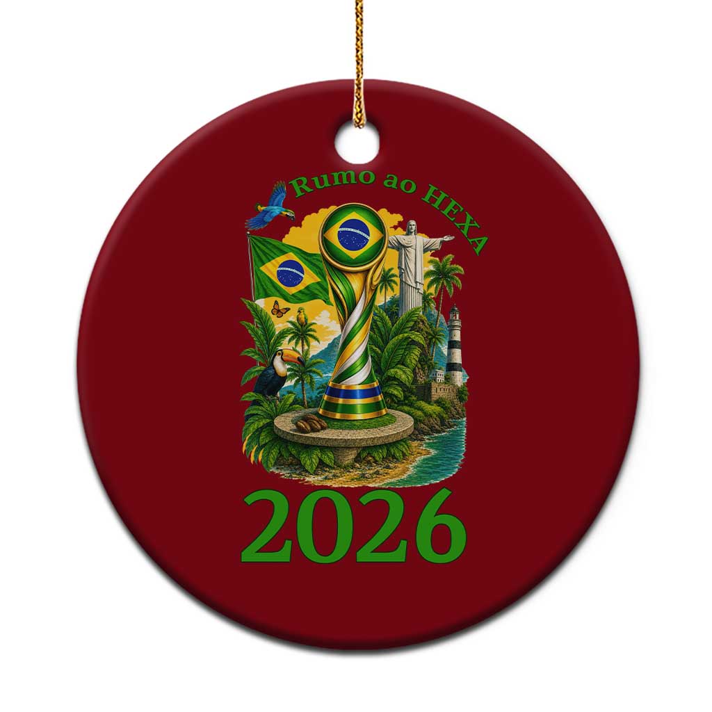 Rumo Ao Hexa Ceramic Ornament Brazil Soccer Fan 2026 Graphic
