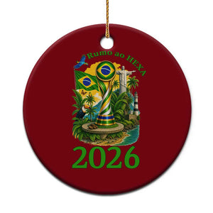 Rumo Ao Hexa Ceramic Ornament Brazil Soccer Fan 2026 Graphic