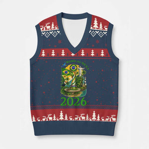 Rumo Ao Hexa V-Neck Knit Sweater Vest Brazil Soccer Fan 2026 Graphic