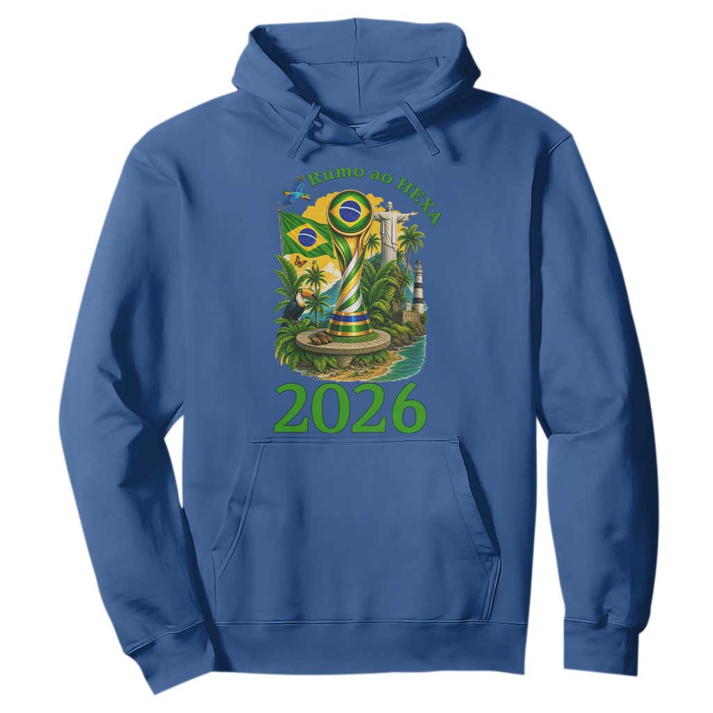 Rumo Ao Hexa Hoodie Brazil Soccer Fan 2026 Graphic