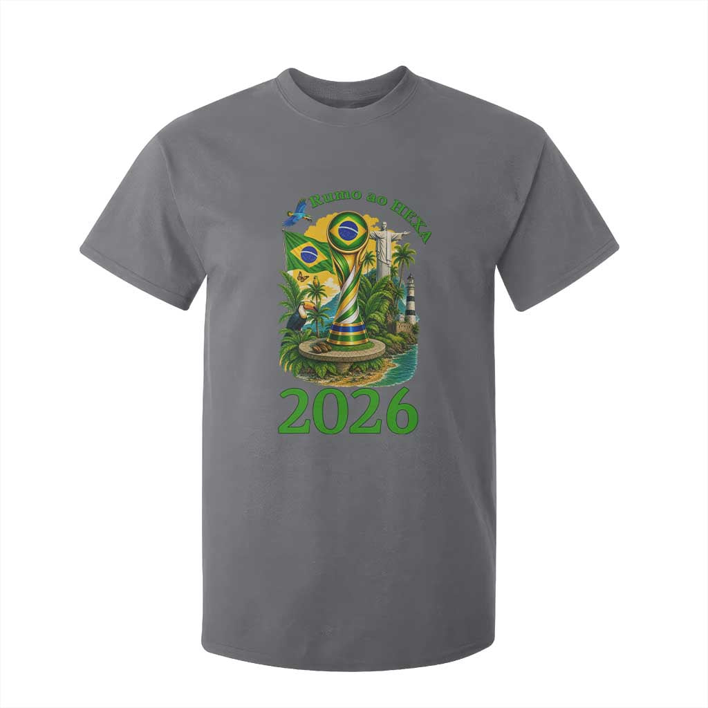 Rumo Ao Hexa T Shirt For Kid Brazil Soccer Fan 2026 Graphic