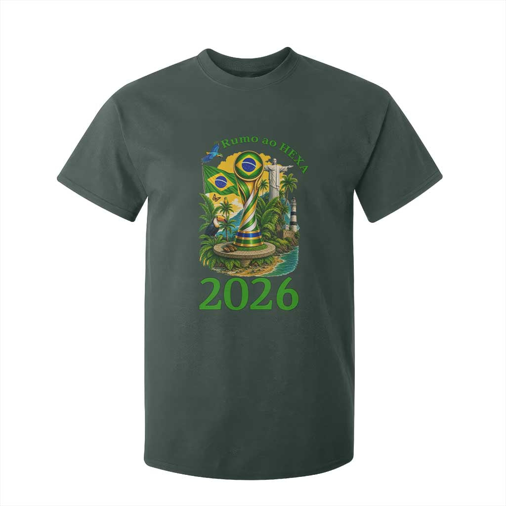 Rumo Ao Hexa T Shirt For Kid Brazil Soccer Fan 2026 Graphic
