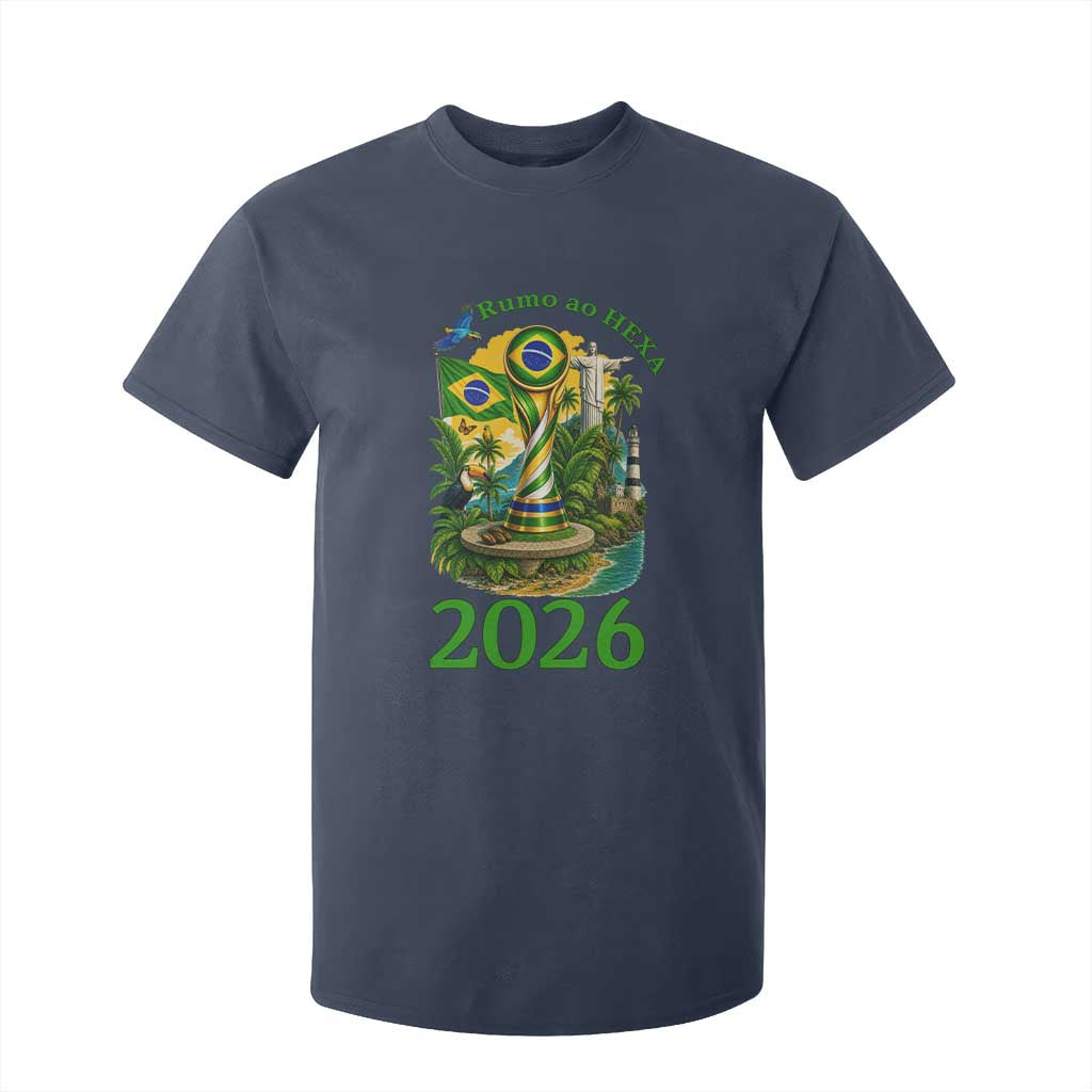 Rumo Ao Hexa T Shirt For Kid Brazil Soccer Fan 2026 Graphic