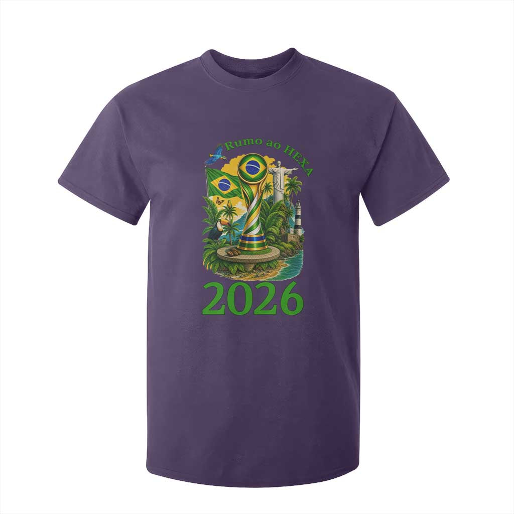 Rumo Ao Hexa T Shirt For Kid Brazil Soccer Fan 2026 Graphic