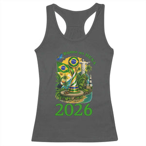 Rumo Ao Hexa Racerback Tank Top Brazil Soccer Fan 2026 Graphic