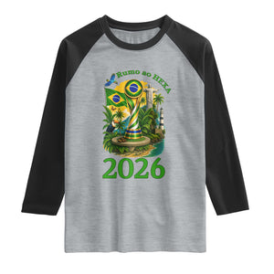 Rumo Ao Hexa Raglan Shirt Brazil Soccer Fan 2026 Graphic