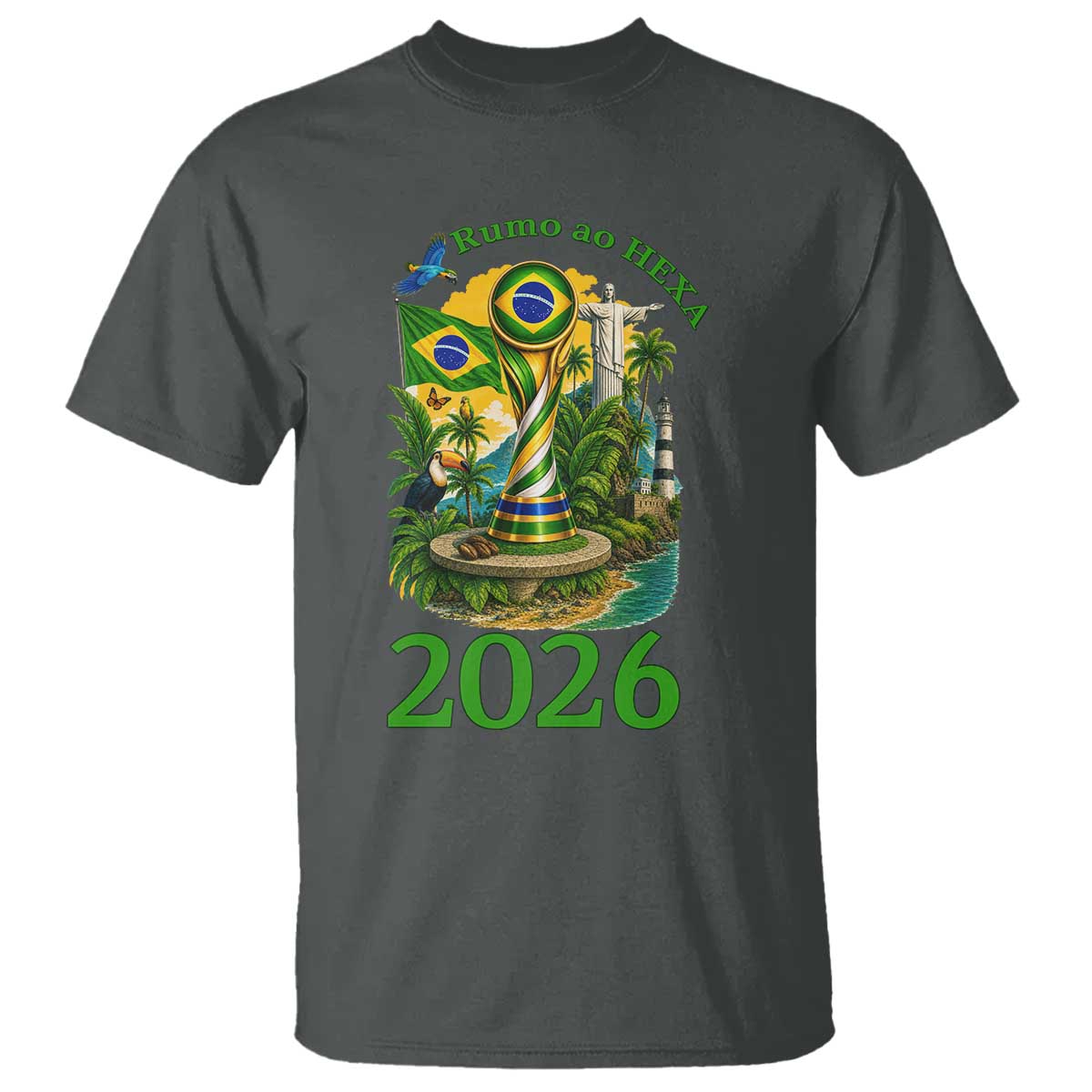Rumo Ao Hexa T Shirt Brazil Soccer Fan 2026 Graphic