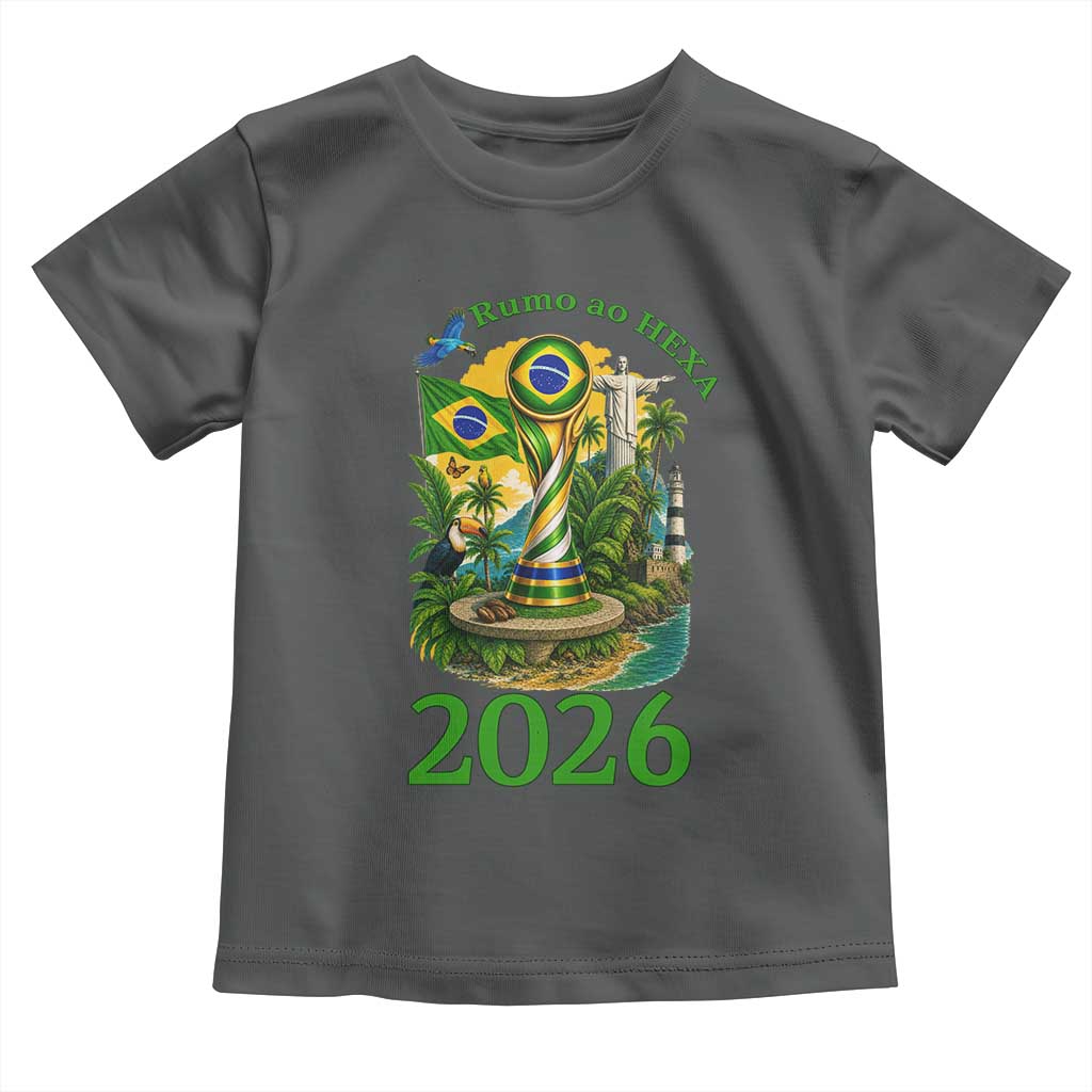 Rumo Ao Hexa Toddler T Shirt Brazil Soccer Fan 2026 Graphic