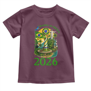 Rumo Ao Hexa Toddler T Shirt Brazil Soccer Fan 2026 Graphic