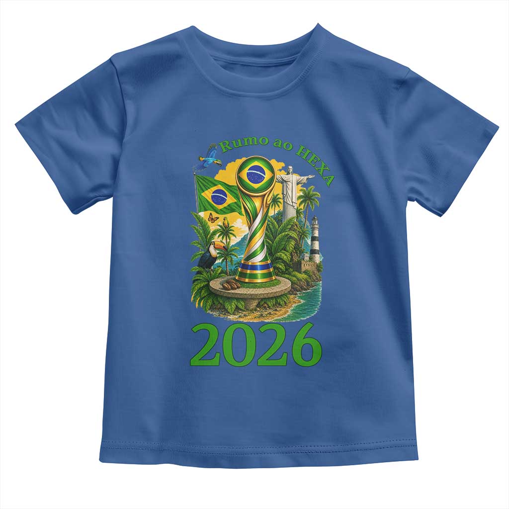 Rumo Ao Hexa Toddler T Shirt Brazil Soccer Fan 2026 Graphic