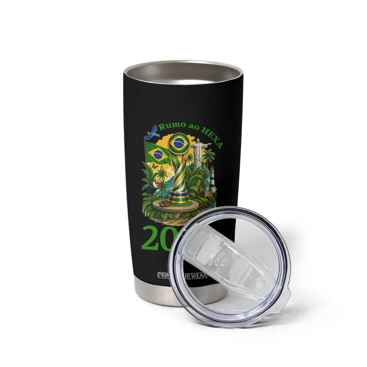 Rumo Ao Hexa Tumbler Cup Brazil Soccer Fan 2026 Graphic