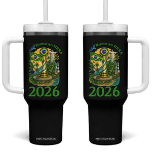 Rumo Ao Hexa Tumbler With Handle Brazil Soccer Fan 2026 Graphic