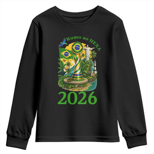 Rumo Ao Hexa Youth Sweatshirt Brazil Soccer Fan 2026 Graphic