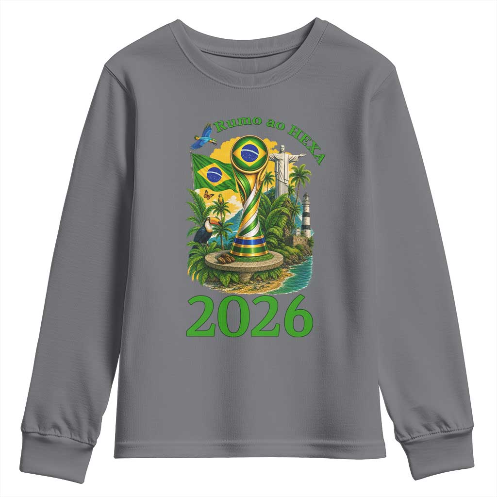 Rumo Ao Hexa Youth Sweatshirt Brazil Soccer Fan 2026 Graphic