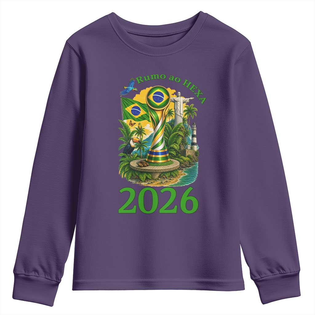 Rumo Ao Hexa Youth Sweatshirt Brazil Soccer Fan 2026 Graphic