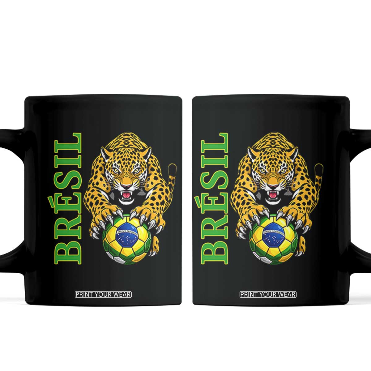 Brazil Soccer Jaguar Coffee Mug Football Supporter Gift
