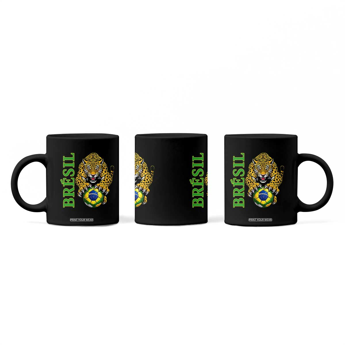 Brazil Soccer Jaguar Coffee Mug Football Supporter Gift