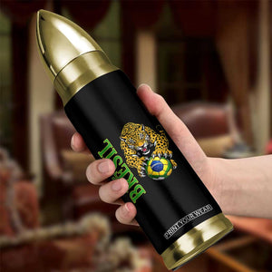 Brazil Soccer Jaguar Bullet Tumbler Football Supporter Gift