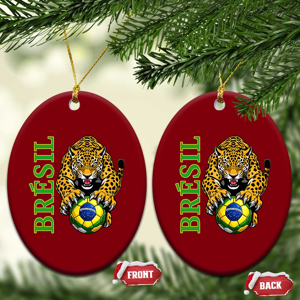 Brazil Soccer Jaguar Ceramic Ornament Football Supporter Gift