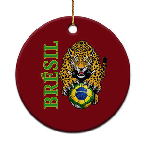 Brazil Soccer Jaguar Ceramic Ornament Football Supporter Gift