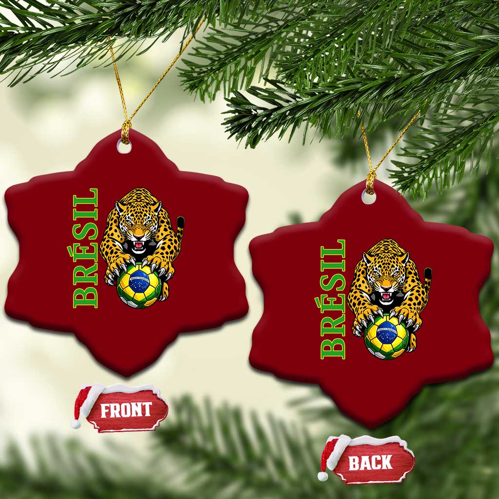 Brazil Soccer Jaguar Ceramic Ornament Football Supporter Gift