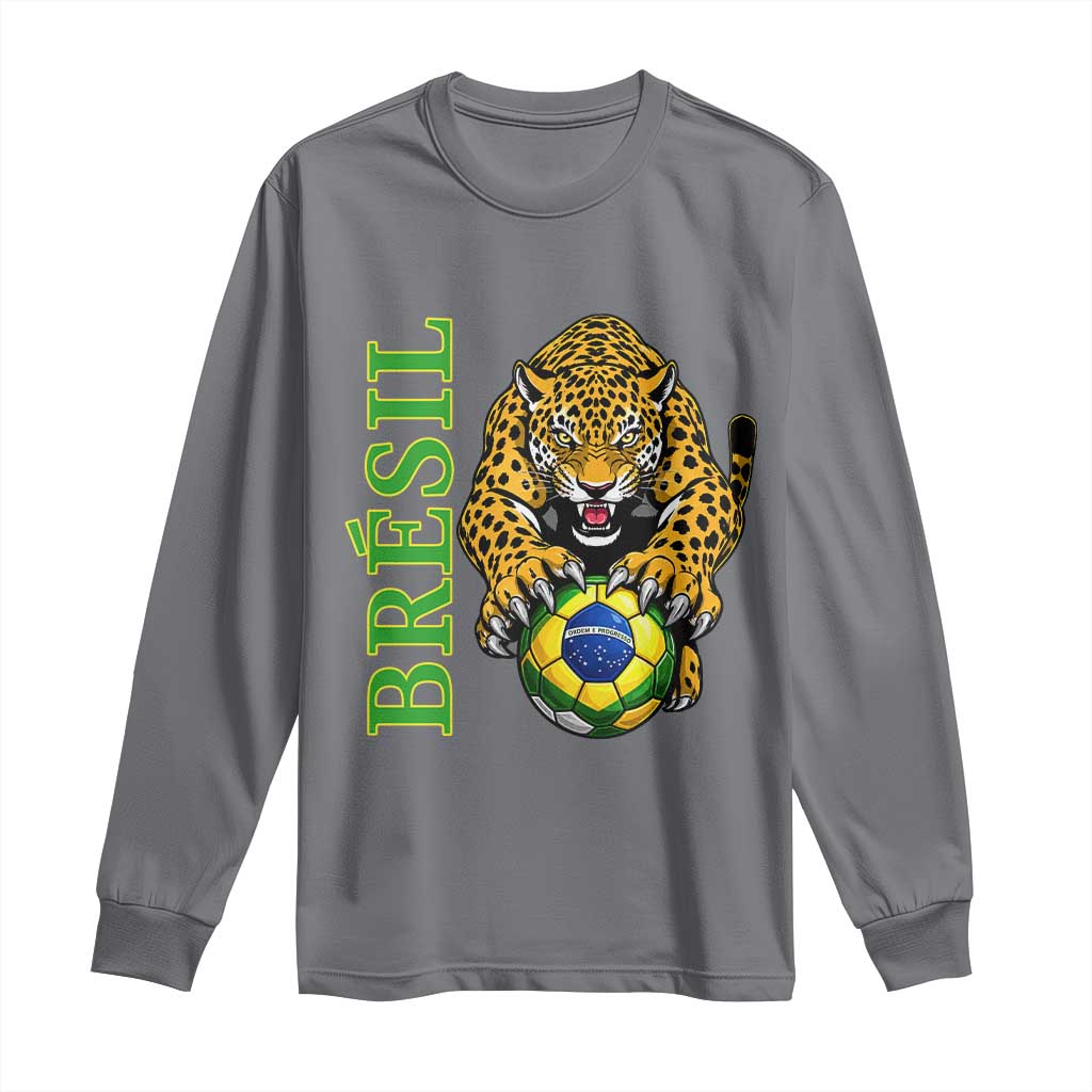 Brazil Soccer Jaguar Long Sleeve Shirt Football Supporter Gift