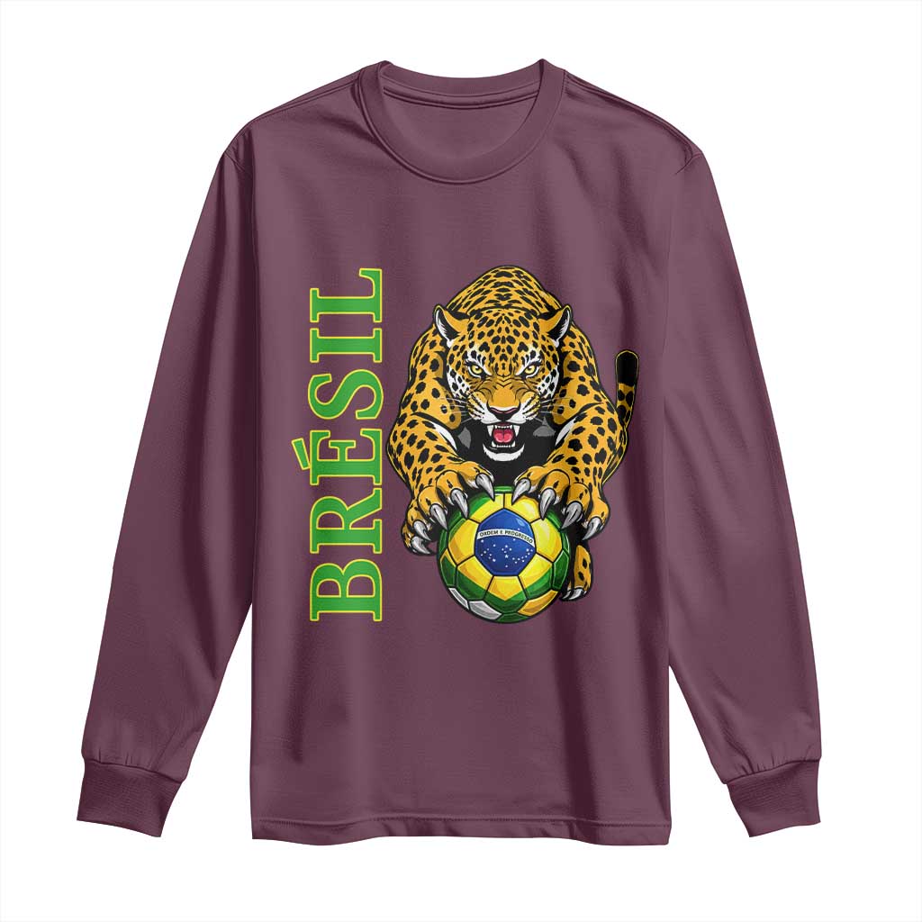 Brazil Soccer Jaguar Long Sleeve Shirt Football Supporter Gift