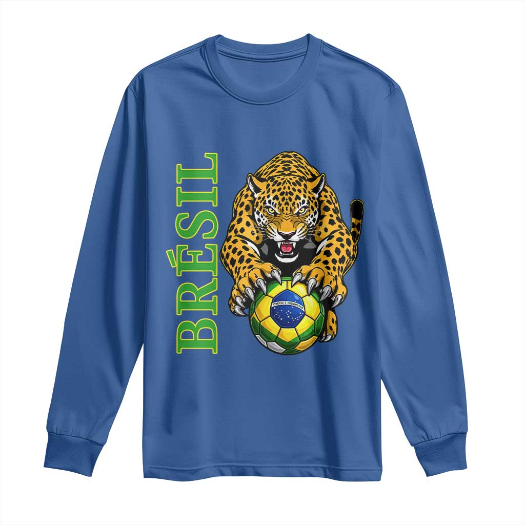 Brazil Soccer Jaguar Long Sleeve Shirt Football Supporter Gift