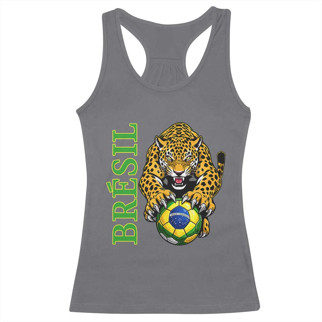 Brazil Soccer Jaguar Racerback Tank Top Football Supporter Gift