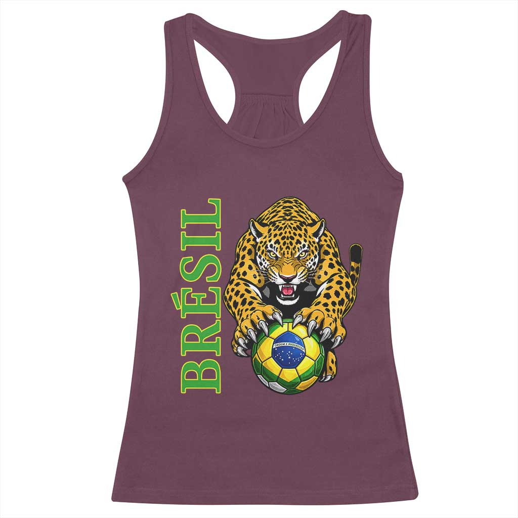Brazil Soccer Jaguar Racerback Tank Top Football Supporter Gift