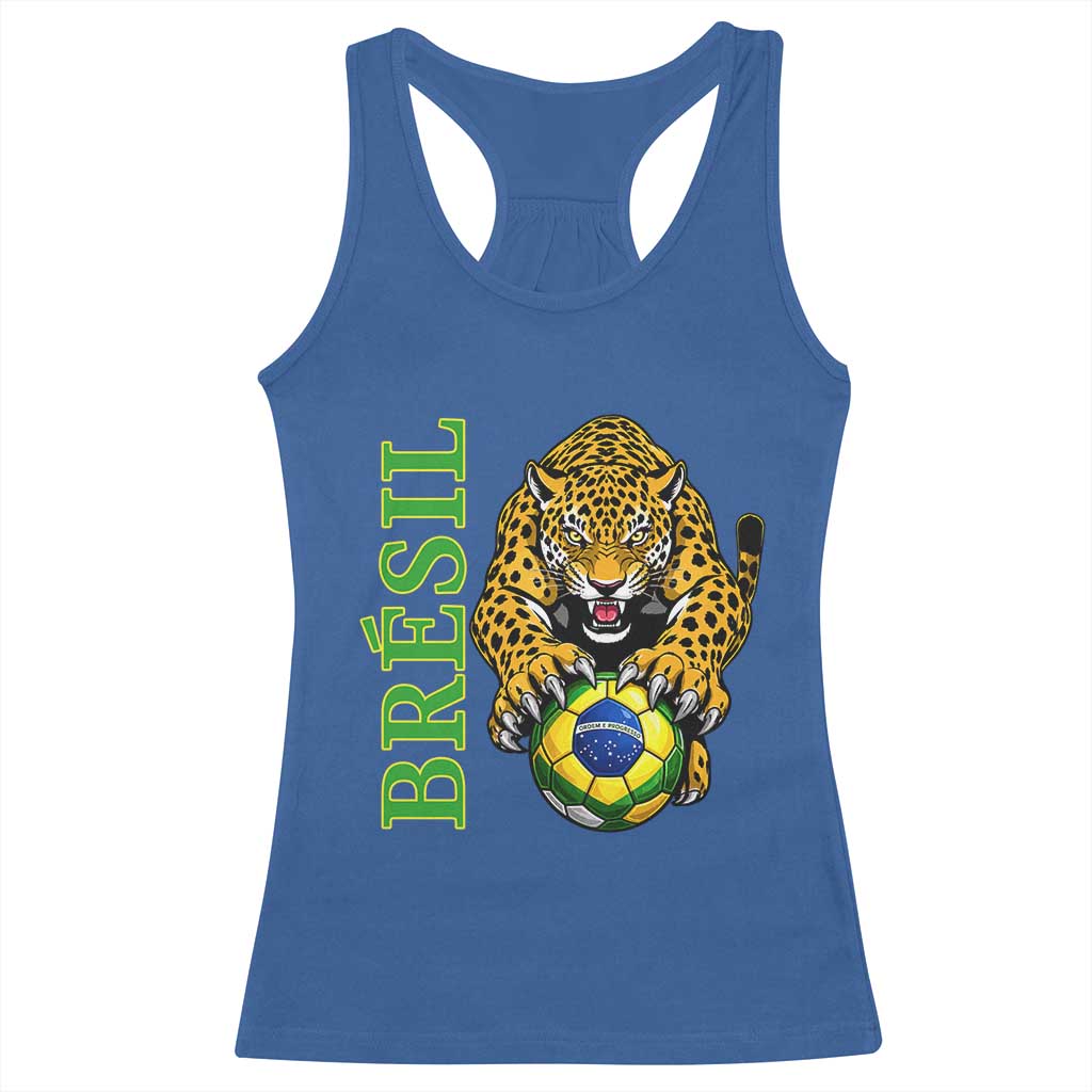Brazil Soccer Jaguar Racerback Tank Top Football Supporter Gift