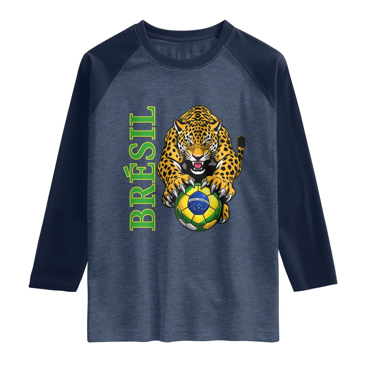 Brazil Soccer Jaguar Raglan Shirt Football Supporter Gift