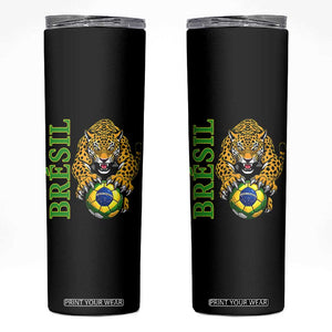 Brazil Soccer Jaguar Skinny Tumbler Football Supporter Gift