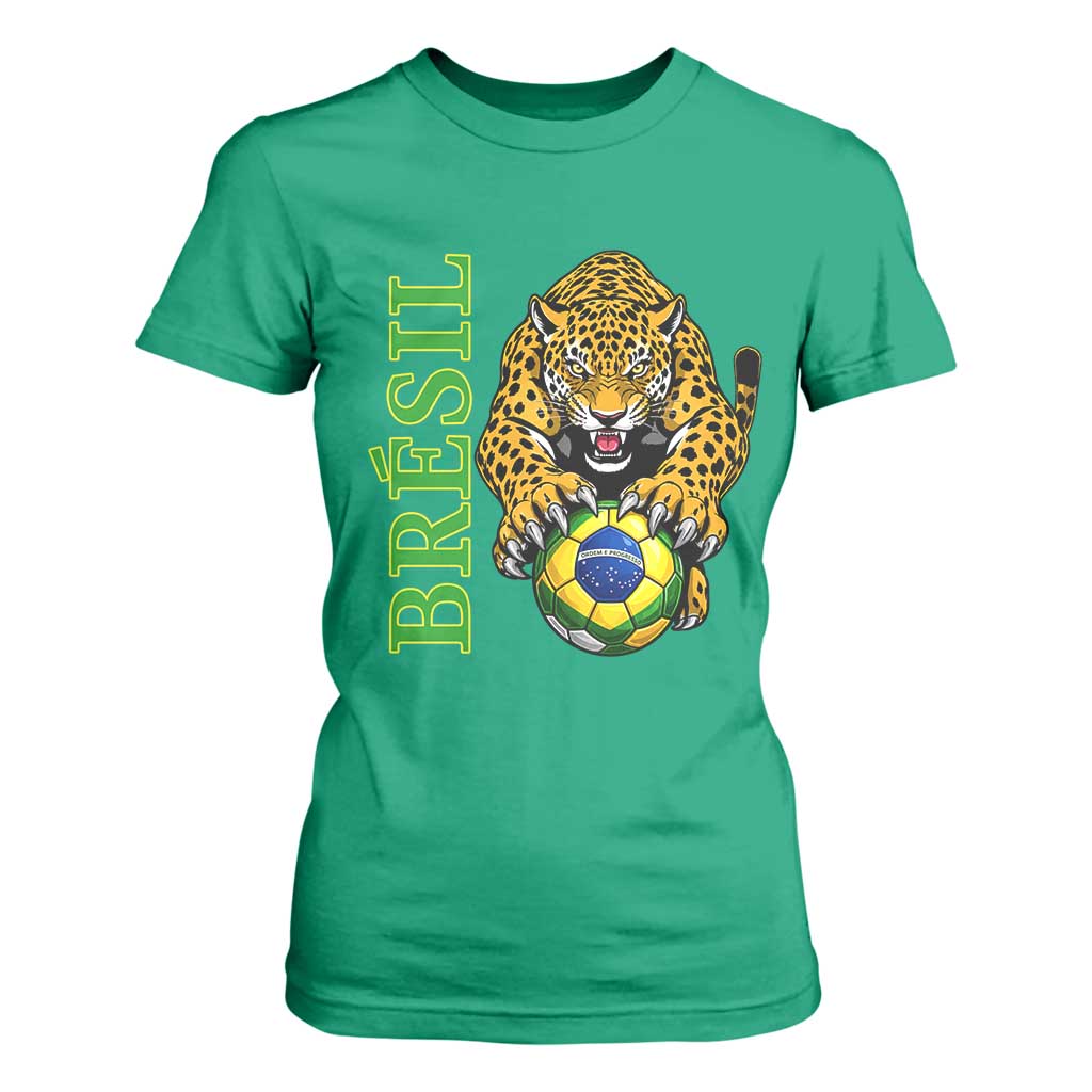 Brazil Soccer Jaguar T Shirt For Women Football Supporter Gift