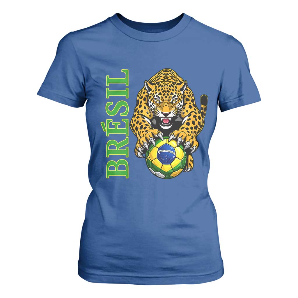 Brazil Soccer Jaguar T Shirt For Women Football Supporter Gift