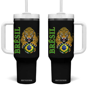 Brazil Soccer Jaguar Tumbler With Handle Football Supporter Gift