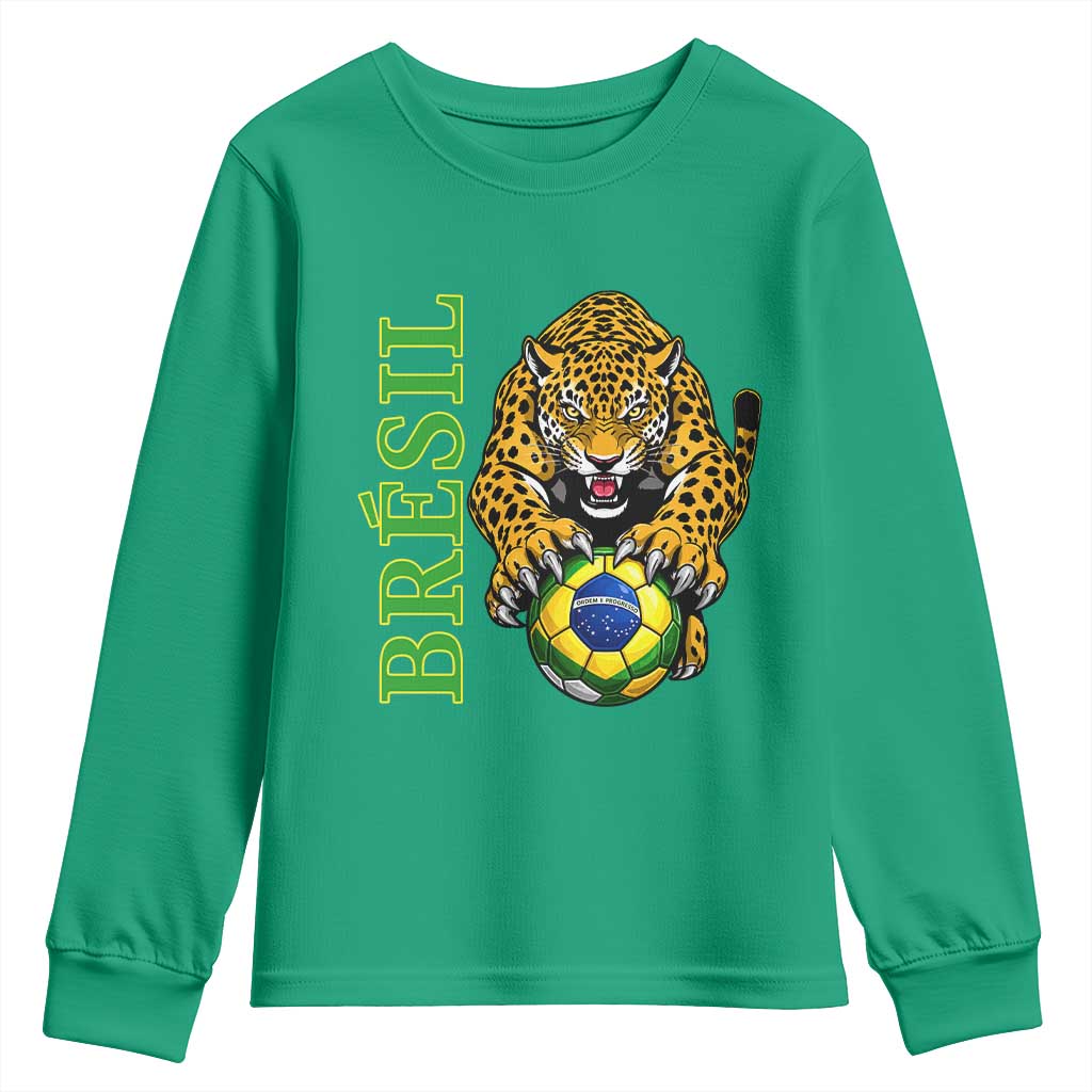 Brazil Soccer Jaguar Youth Sweatshirt Football Supporter Gift