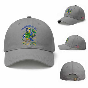 Off To Watch Futebol Baseball Cap Funny Brazil Macaw Soccer Fan