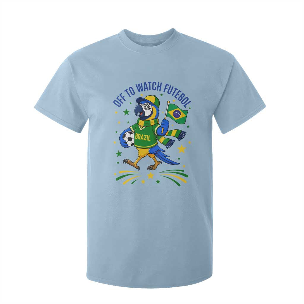 Off To Watch Futebol T Shirt For Kid Funny Brazil Macaw Soccer Fan