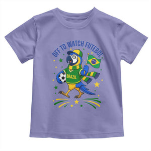 Off To Watch Futebol Toddler T Shirt Funny Brazil Macaw Soccer Fan