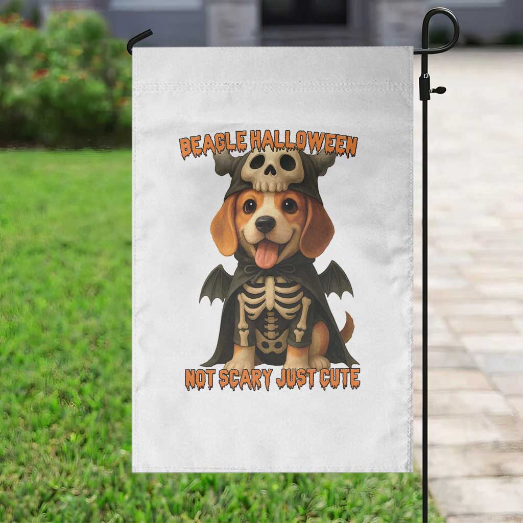 Beagle Halloween Skeleton Garden Flag Not Scary Just Cute Dog Lover TS12 Print Your Wear