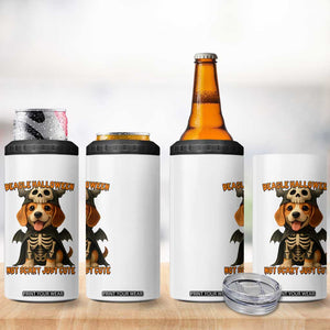 Beagle Halloween Skeleton 4 in 1 Can Cooler Tumbler Not Scary Just Cute Dog Lover TS12 Print Your Wear