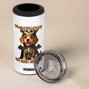 Beagle Halloween Skeleton 4 in 1 Can Cooler Tumbler Not Scary Just Cute Dog Lover TS12 Print Your Wear